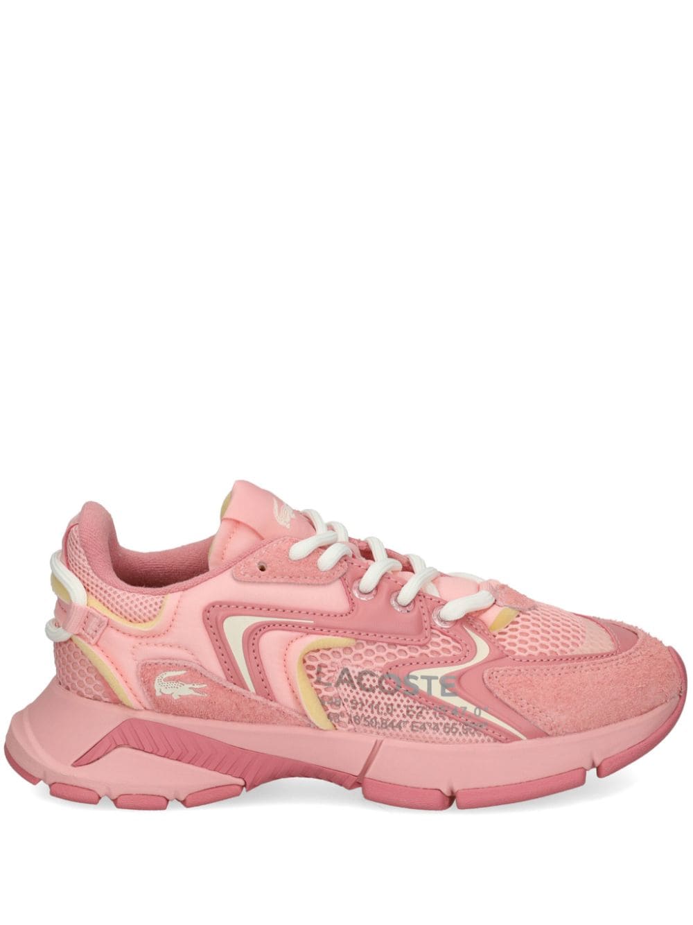 Shop Lacoste L0003 Neo Panelled Sneakers In Pink