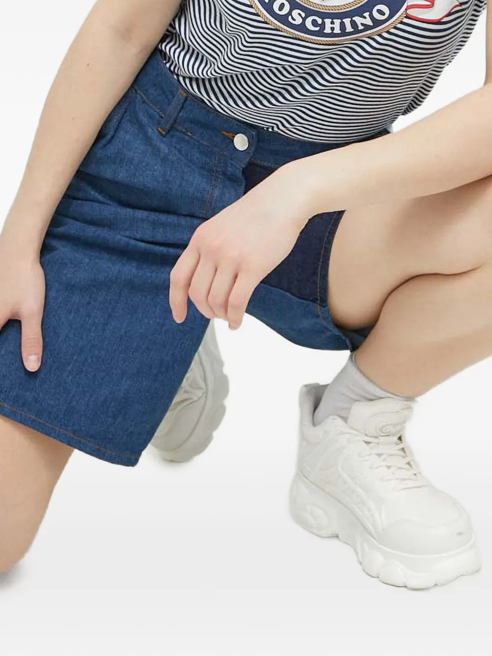  Love Moschino Patchwor-design Shorts - Blue 