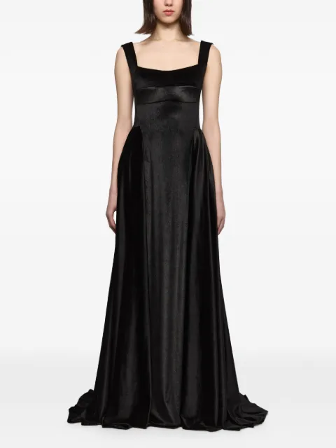 Atu Body Couture V-back velvet maxi gown