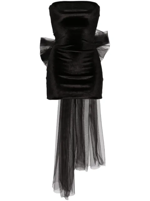 Atu Body Couture oversize-bow velvet miniskirt