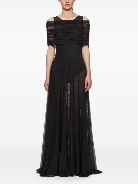Atu Body Couture round-neck mesh maxi dress