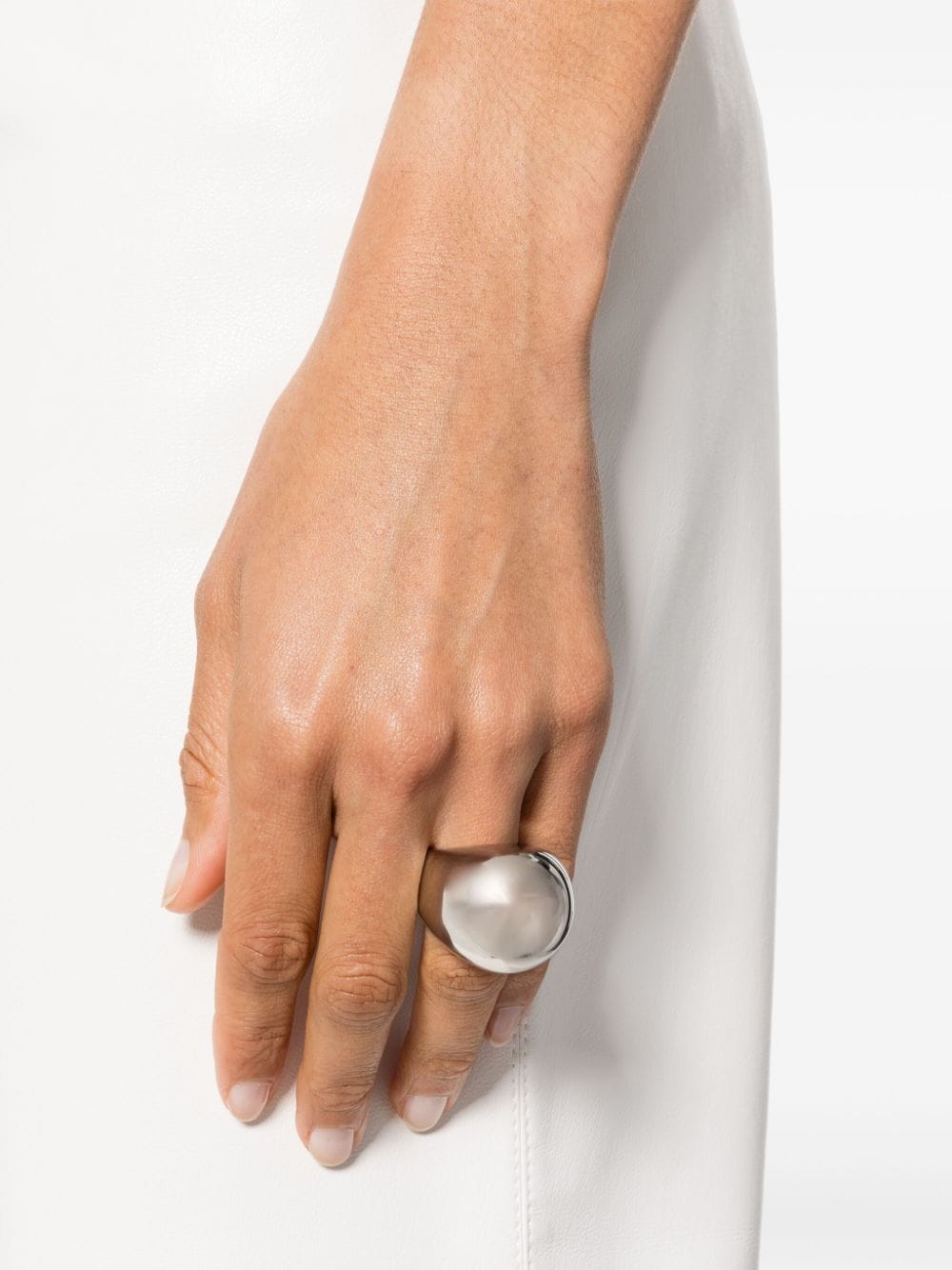 Shop Courrèges Ice Cube Ring In Silver