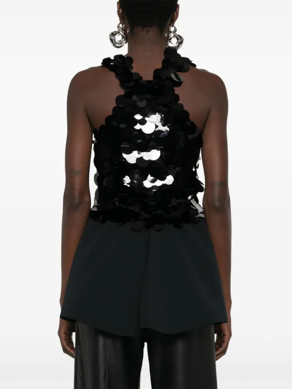 Jil Sander sequin-embellished Knitted Top | Black | FARFETCH