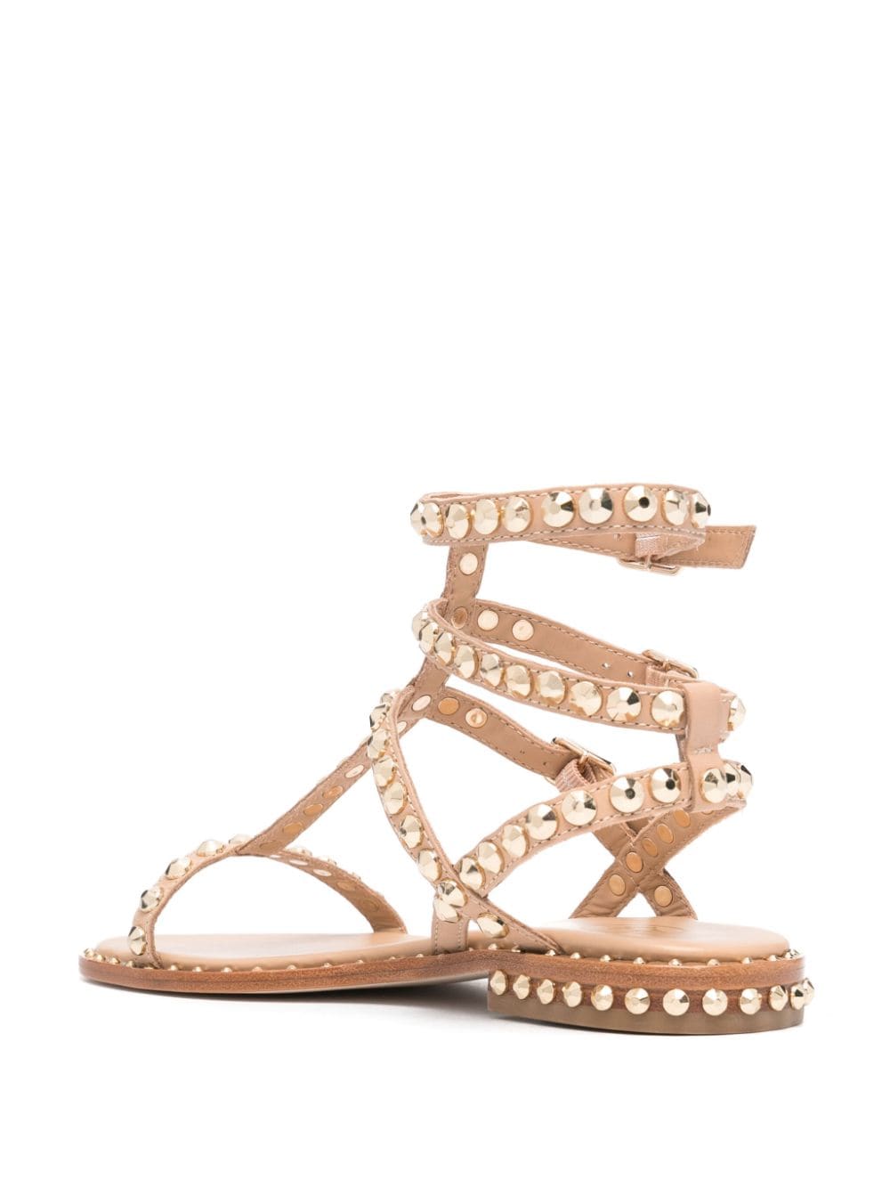 Shop Ash Play Leather Sandals In Neutrals