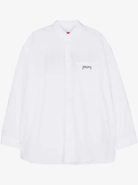 032c logo-print cotton shirt