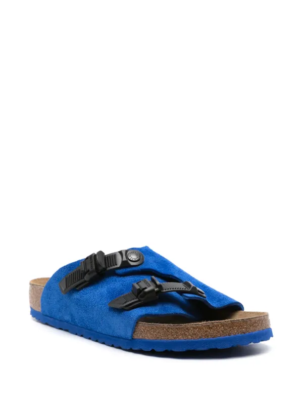Birkenstock Zurich Tech Suede Slides Blue FARFETCH VN