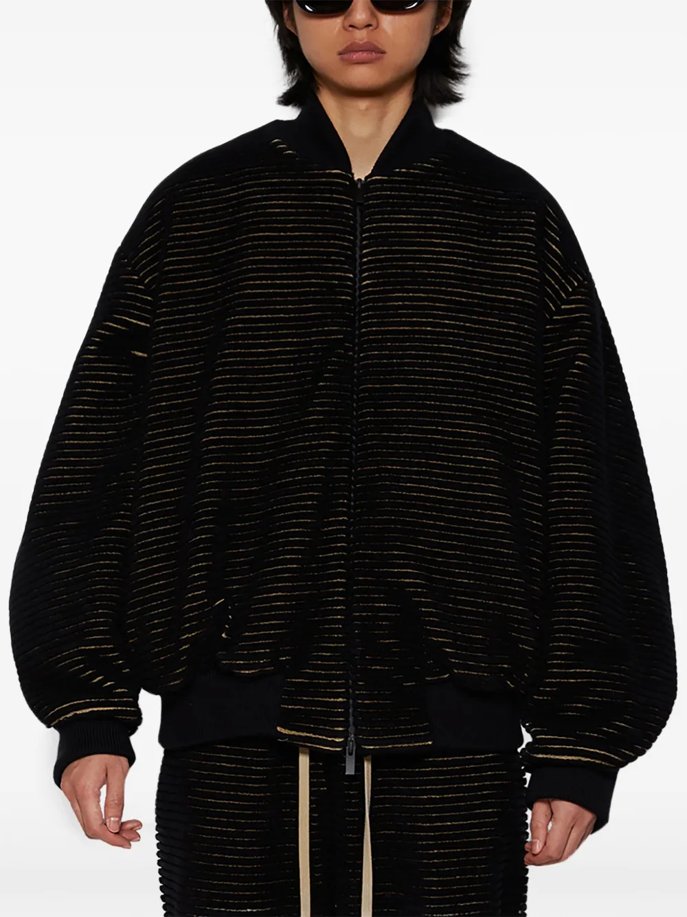 Fear Of God Ribfluwelen bomberjack Zwart