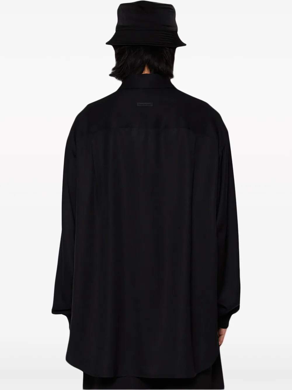 Fear Of God Layered Drop-shoulder Shirt In Black