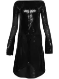 Courrèges Ellipse glittered dress - Black