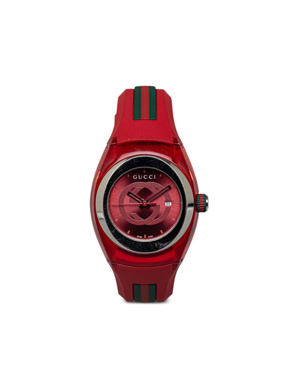 gucci pre-owned montre sync 35 mm pre-owned (2013-2015) - rouge