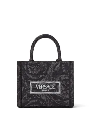 トートバッグ VERSACE Woman Tote bags Black 10058611A03095 1B00V Versace Logo tote bag for Women - Black in UAE | Level Shoes