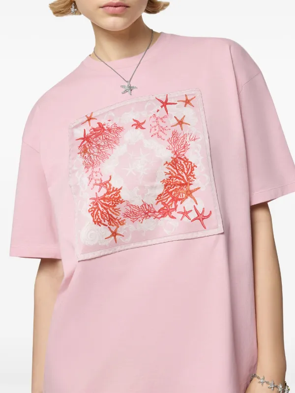 Versace - Logo cotton t-shirt Pink - The Corner