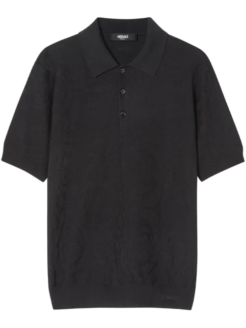 Polo Barocco en maille - Versace - Modalova