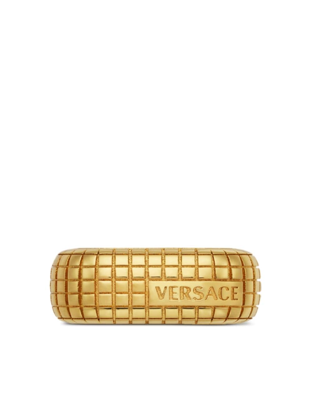 Versace Gold Plated Dylos Logo-engraved Ring
