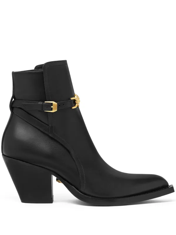 訳あり・アウトレット特集 Versace メドゥーサ '95 65mm アンクルブーツ | ブラック 靴