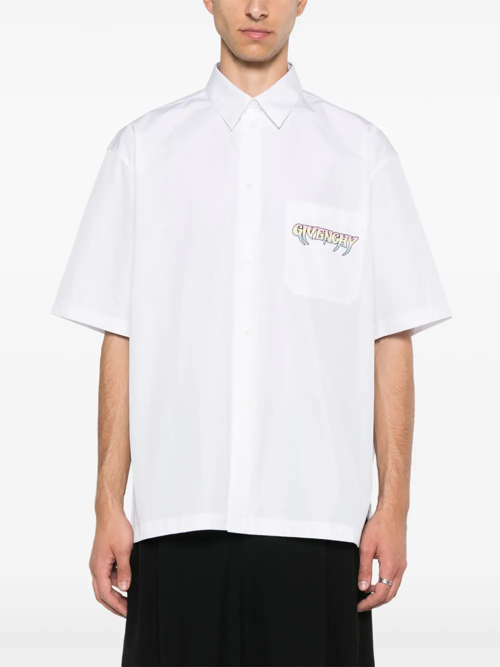 Givenchy popeline overhemd met World Tour-print Wit