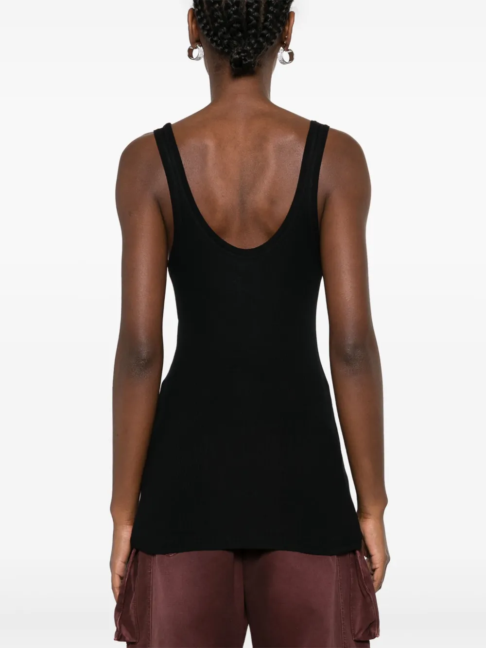 Shop Majestic Ribbed-knit Tank Top In Black