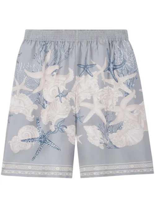 Short Barocco Sea en soie - Versace - Modalova