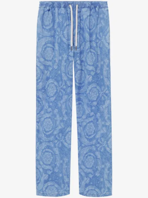 Versace Barocco chambray denim trousers