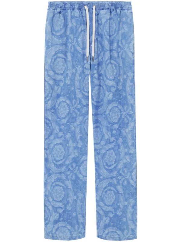 Versace バロッコ シャンブレー デニムパンツ | ブルー | FARFETCH JP
