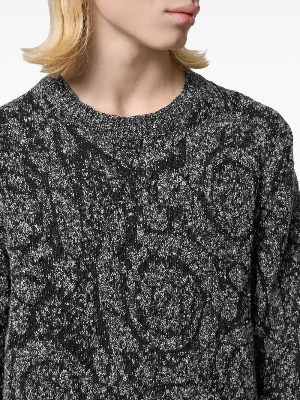 Affordable Versace Barocco cable-knit sweater Men