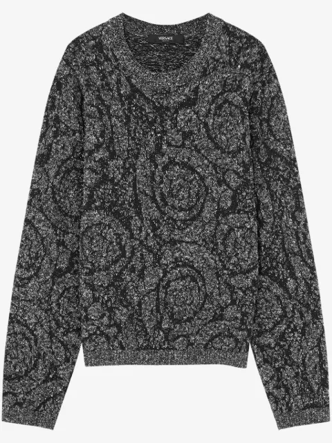 Versace Barocco cable-knit sweater