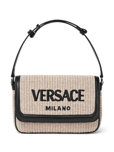 Versace Milano raffia shoulder bag