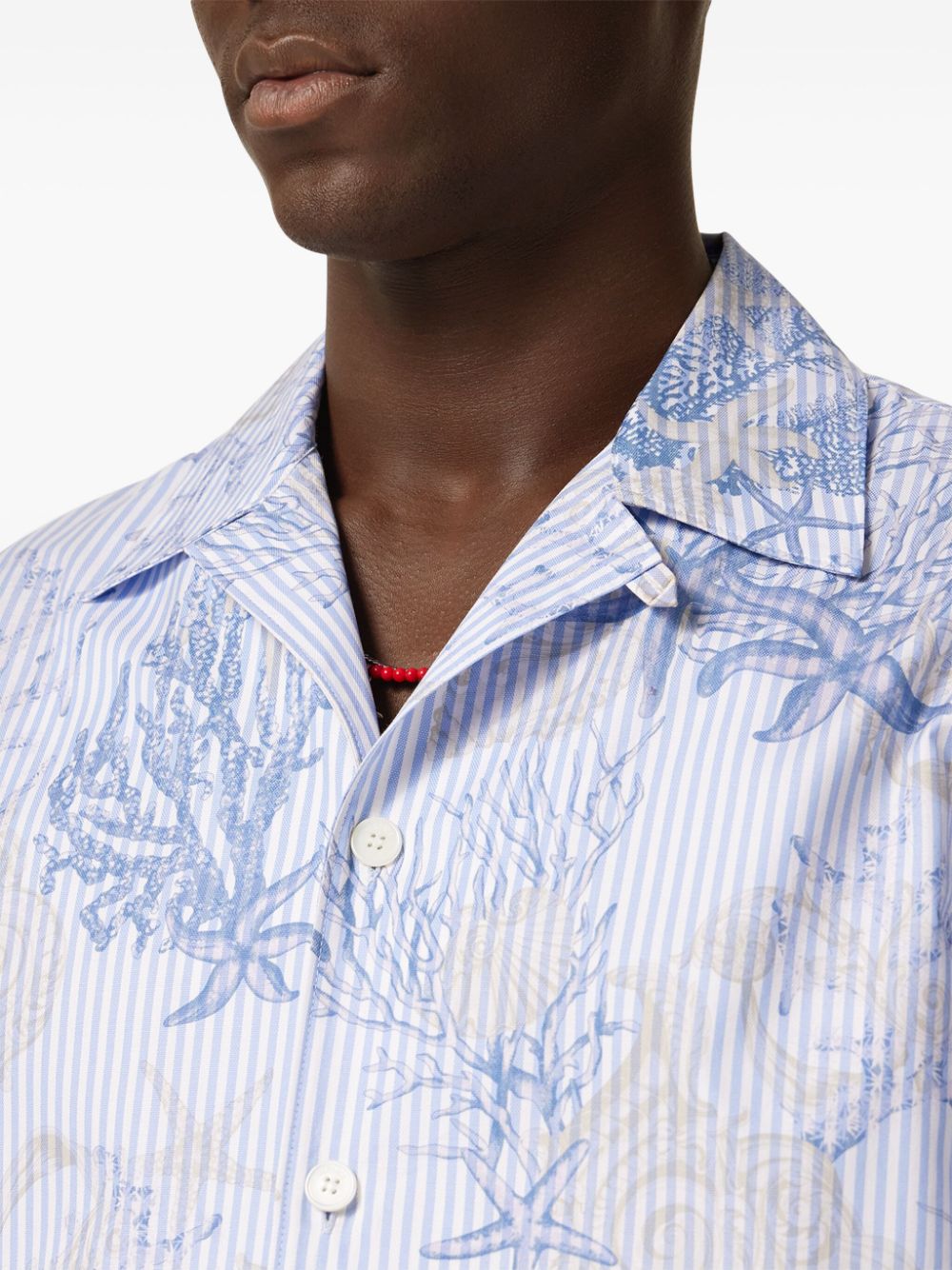 Versace Overhemd met print Blauw