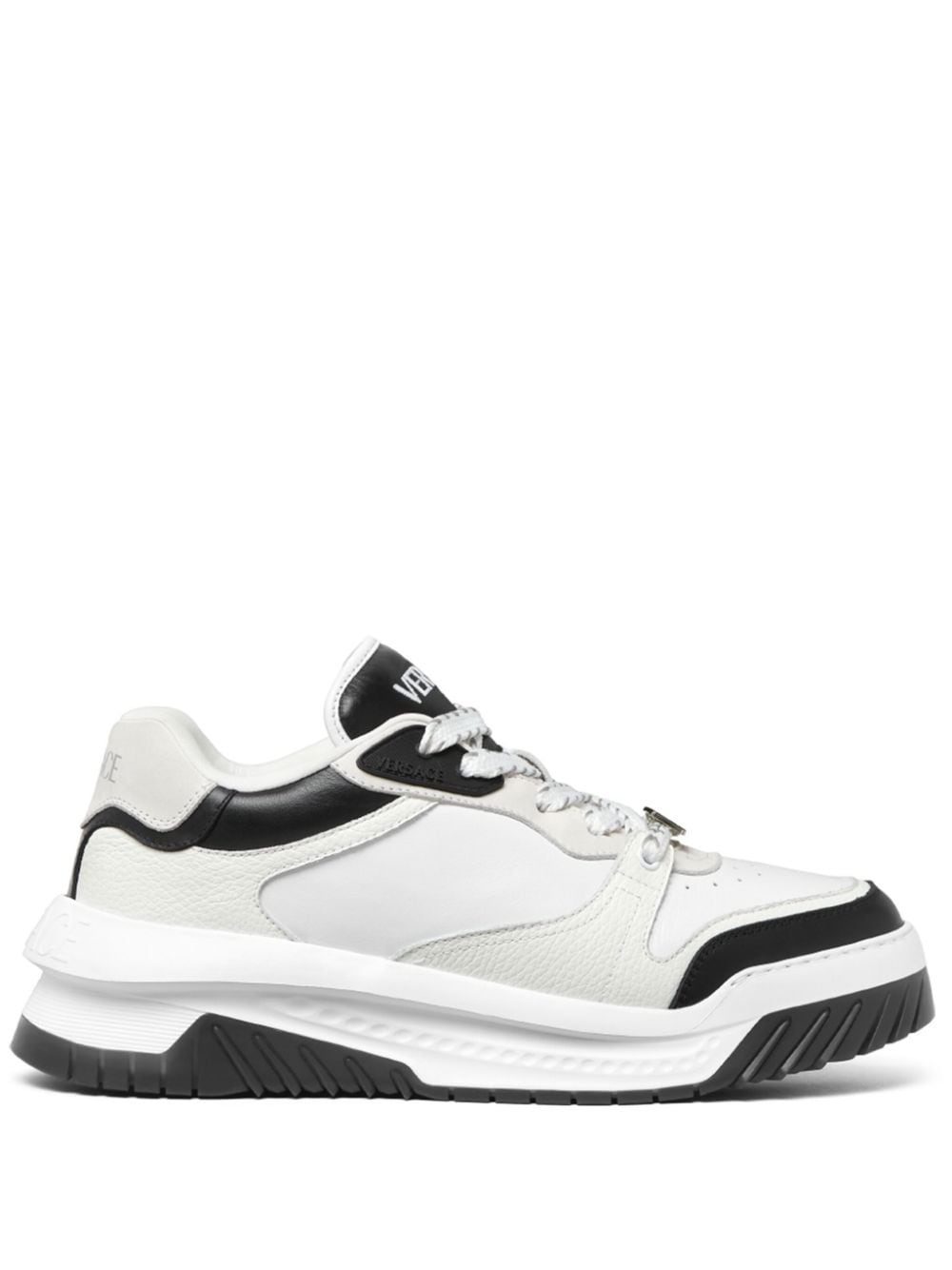 Shop Versace Odissea Sneakers In White