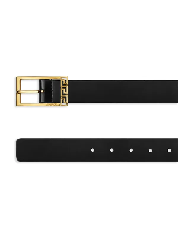 Versace Greca Leather Belt - Farfetch ジェラートピケヘアバンドアイマスクカビゴンポケモンスリープ