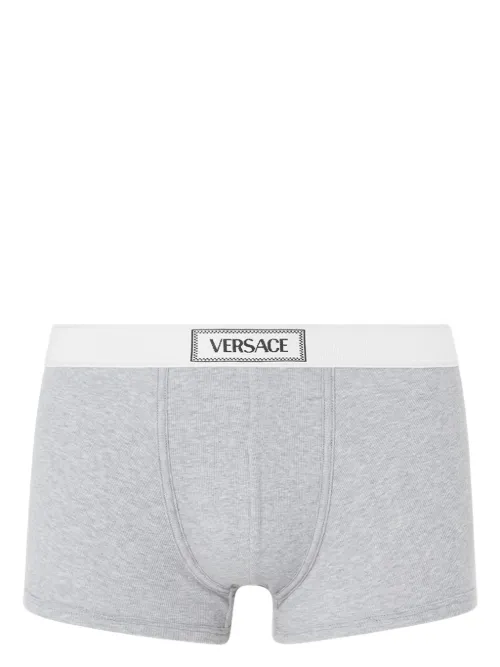 Boxer nervuré 90s Logo - Versace - Modalova
