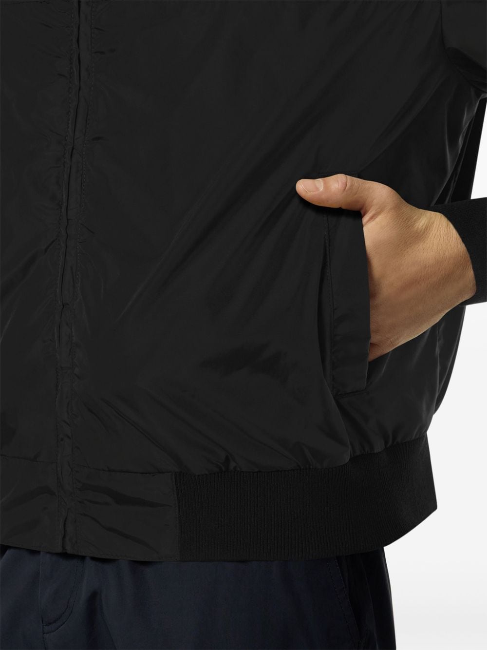 Shop Versace Milano Stamp Blouson Jacket In Black