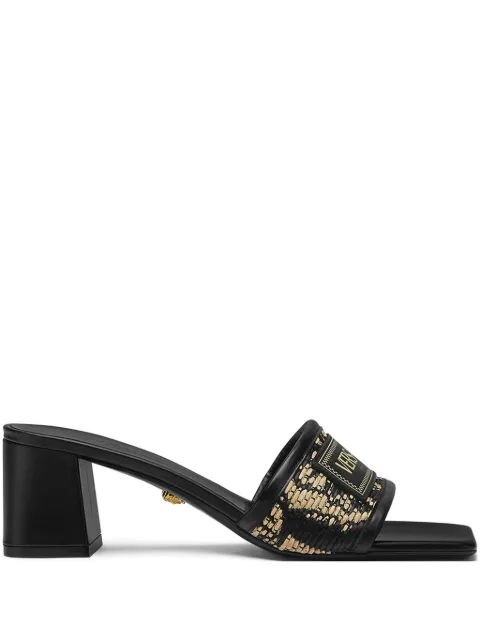 Versace Theia Barocco 55mm raffia mules