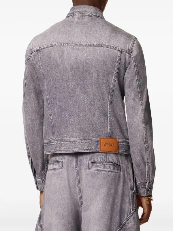 Versace メドゥーサヘッド デニムジャケット | グレー | FARFETCH JP
