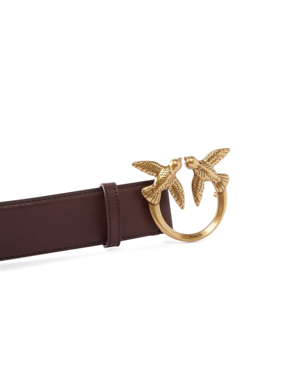 Shop Pinko Love Berry H4 Belt In Brown