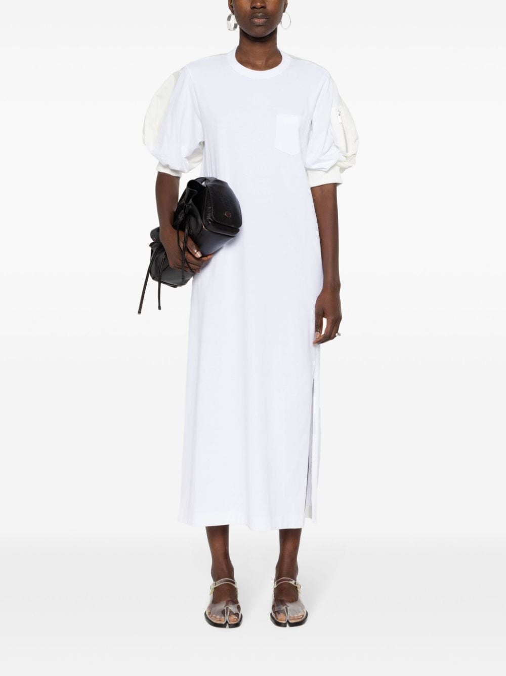 sacai panelled-design dress Wit