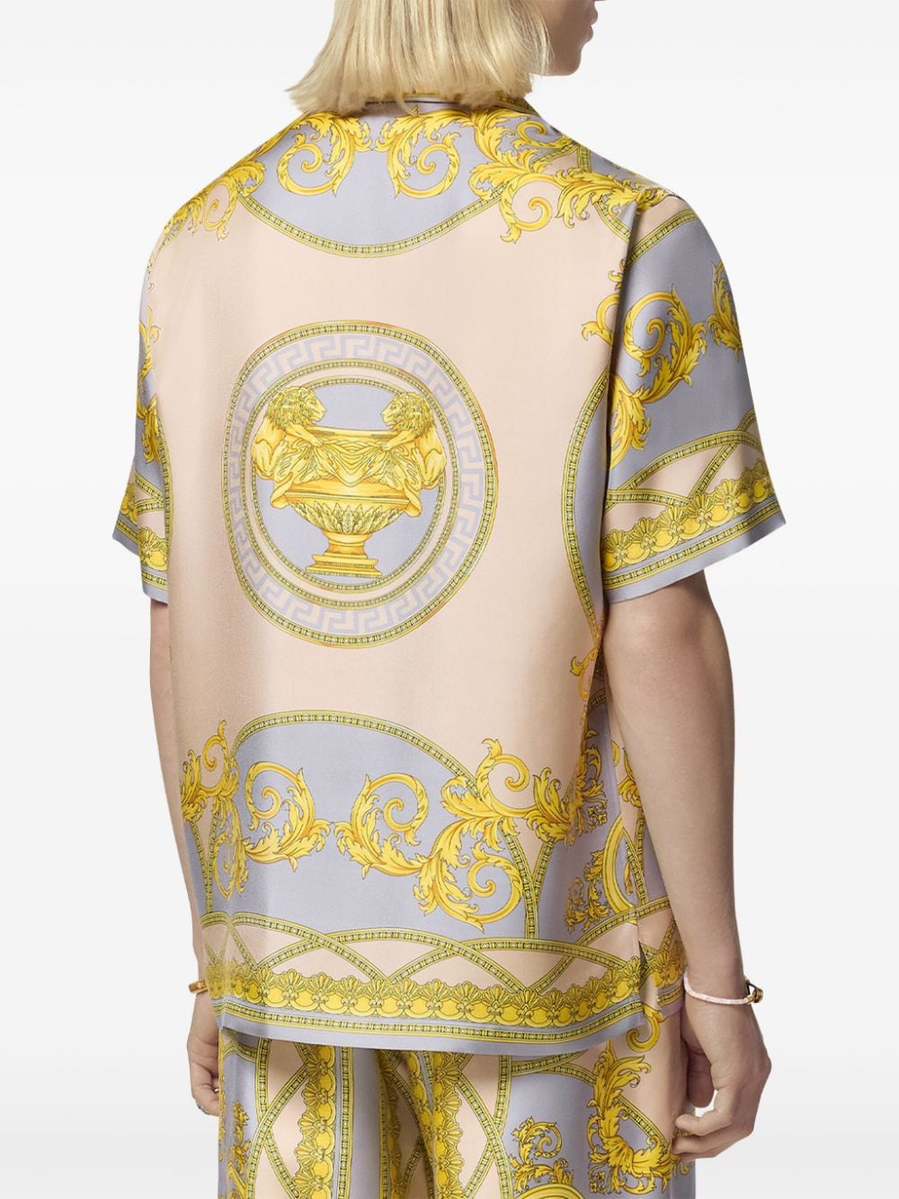 Versace Zijden overhemd Grijs
