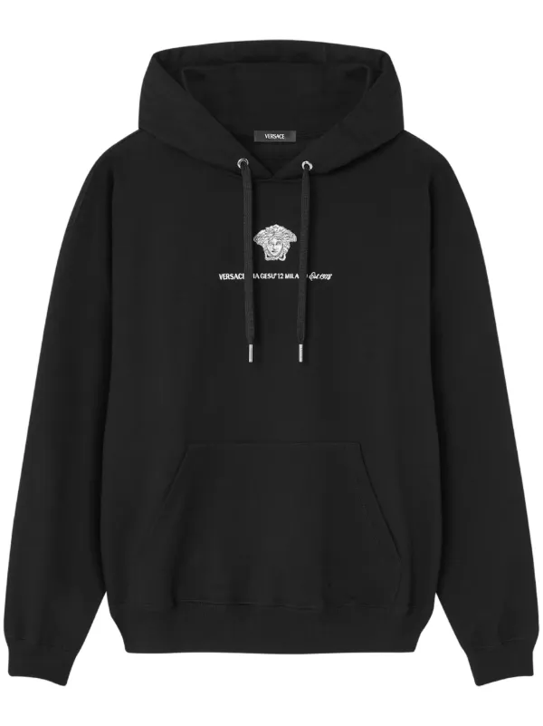 VERSACE メデューサプリント パーカー ブラック Lサイズ M109292522