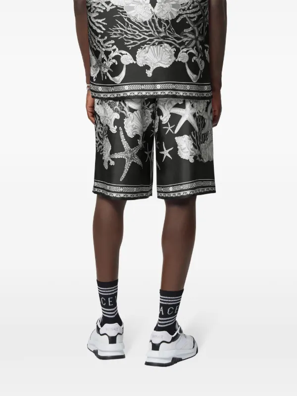 Versace バロッコ シー シルクショートパンツ | ブラック