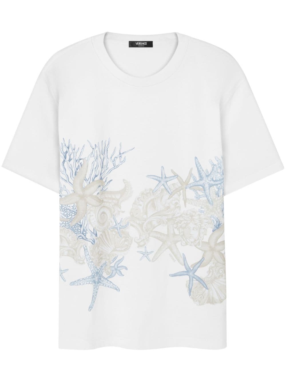 Versace Barocco Sea Cotton T-shirt In White