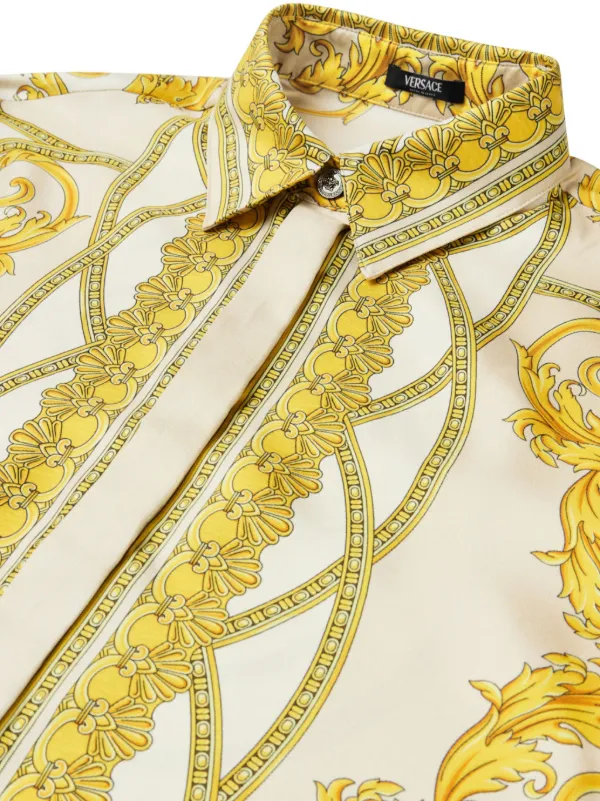 Versace La Coupe Des Dieux Silk Shirt | Neutrals | FARFETCH CA