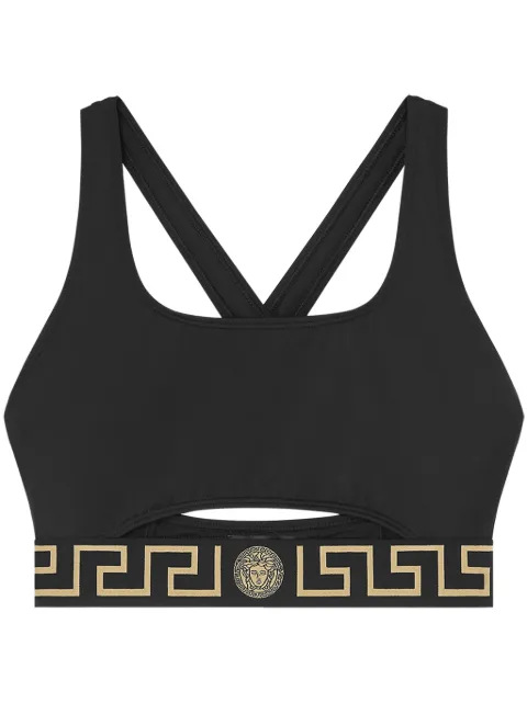 Versace top de bikini Greca Border