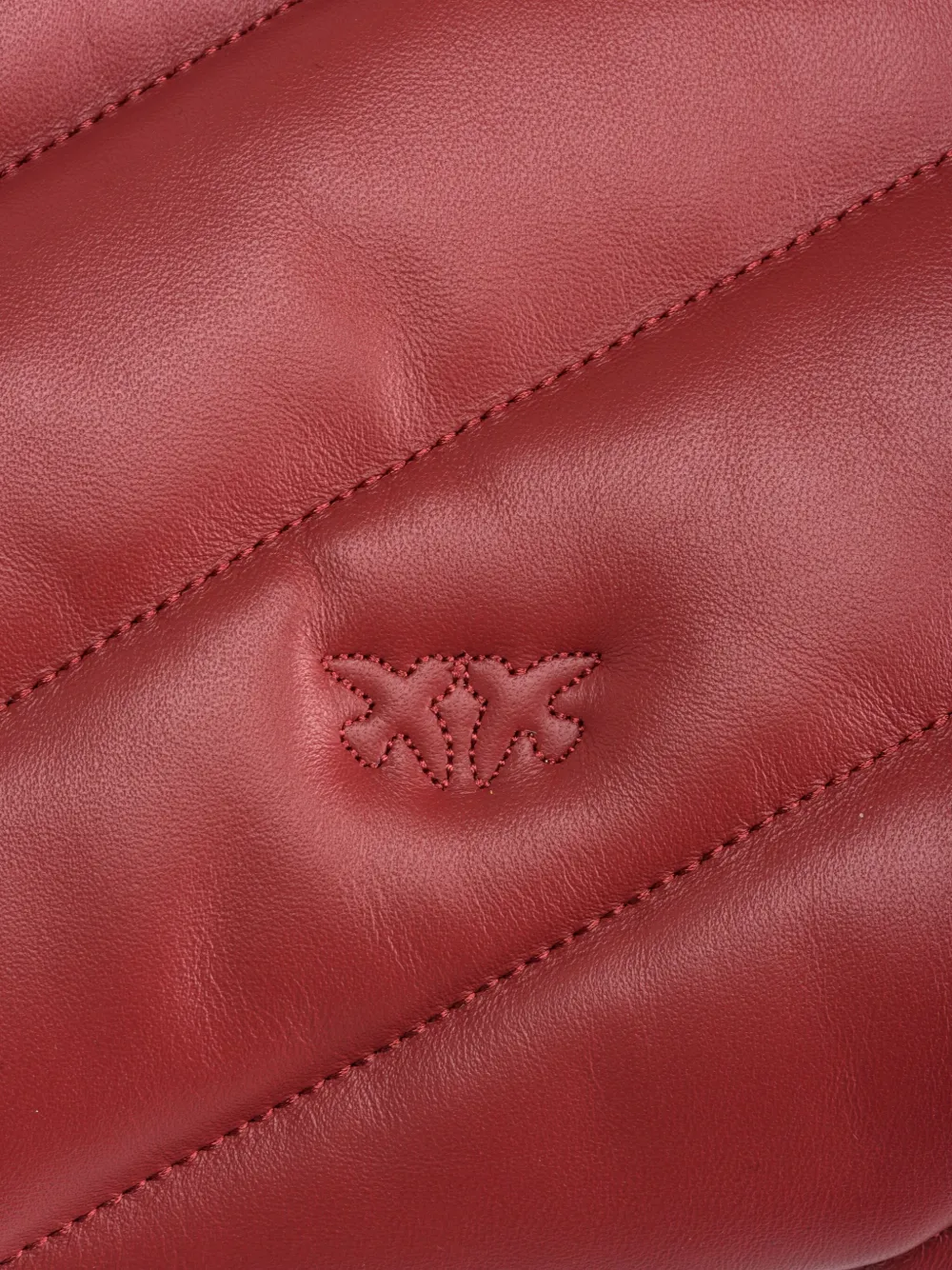 PINKO Classic Love leren crossbodytas Rood