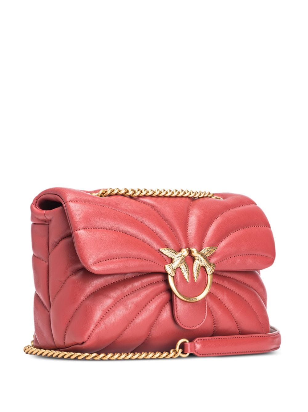 PINKO Classic Love leren crossbodytas - Rood