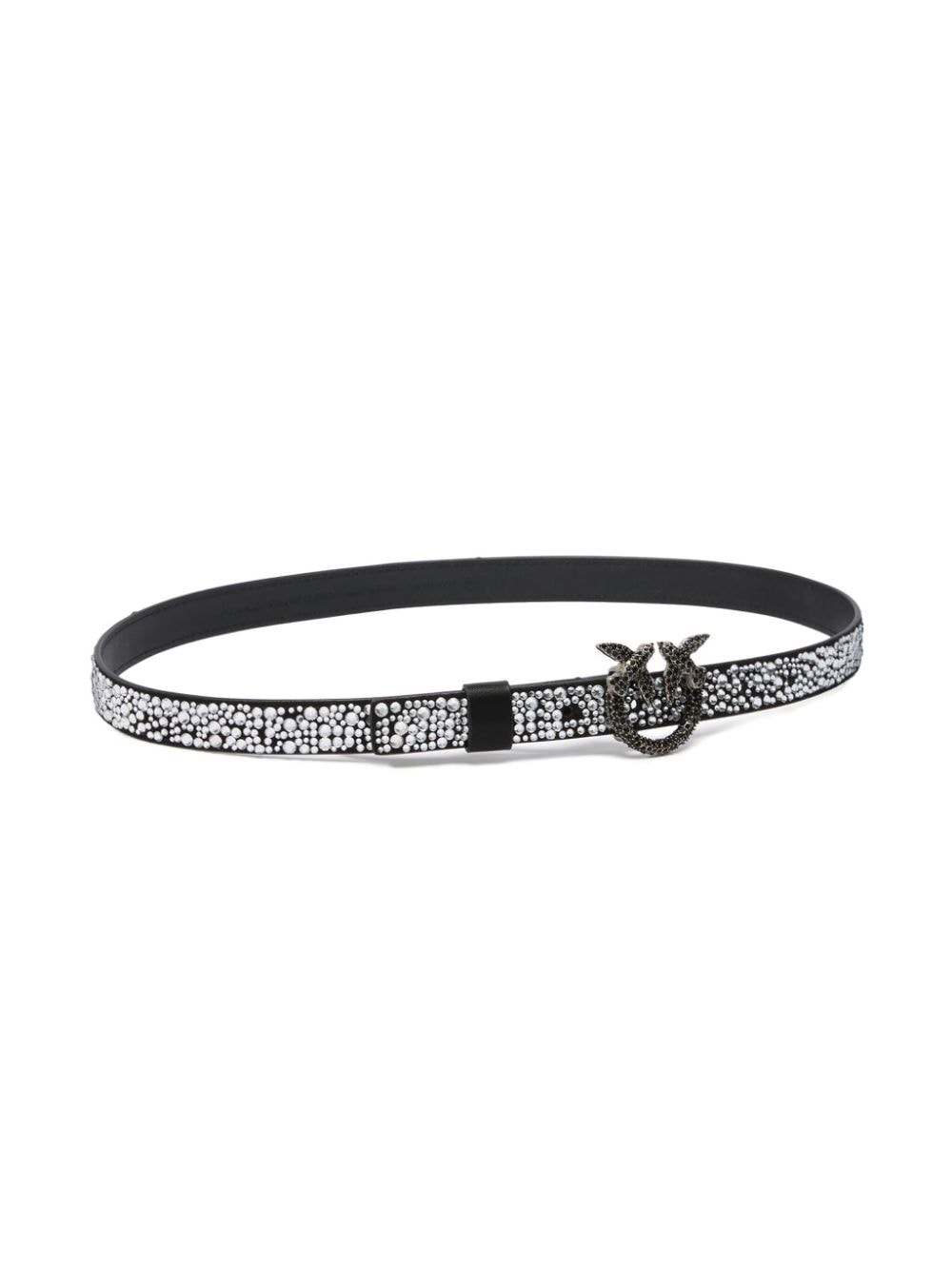 Shop Pinko Love Berry H2 Belt In Black