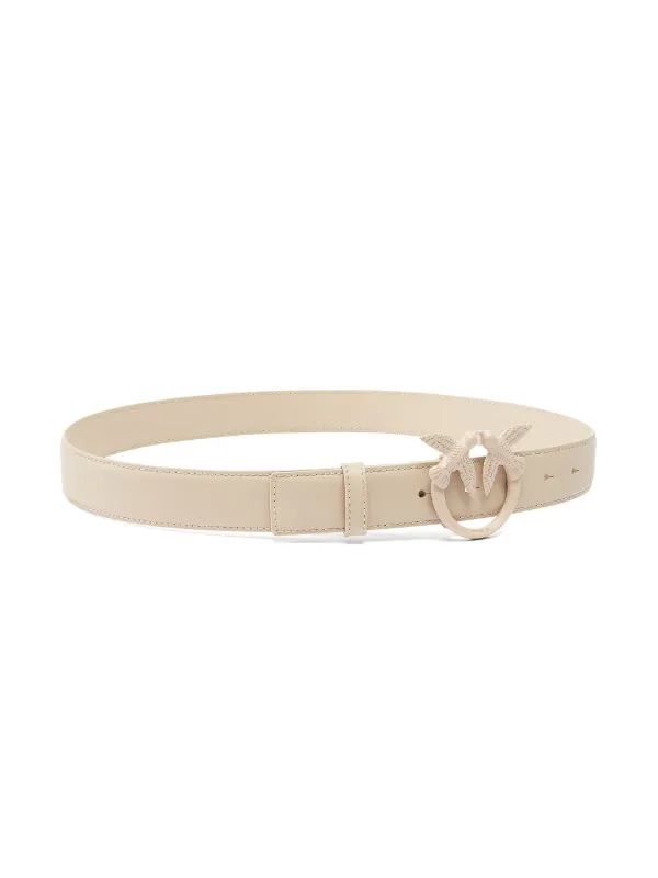 Pinko Love Birds Belt White Leather Women Belts Pinko Love Birds Belt White Leather Women Belts main image 4