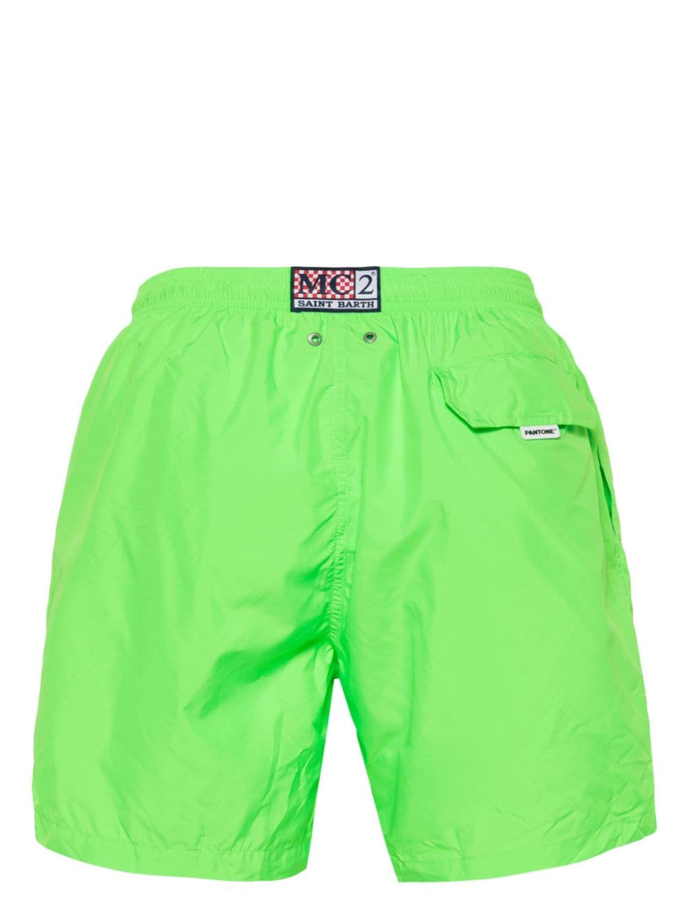 Shop Mc2 Saint Barth X Pantone™ Appliqué-detail Swim Shorts In Green