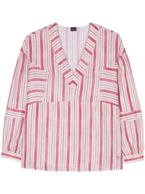 Fay striped linen blouse