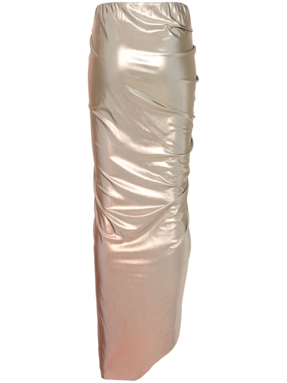 Rick Owens Lilies iridescent lamé maxi skirt - Oranje