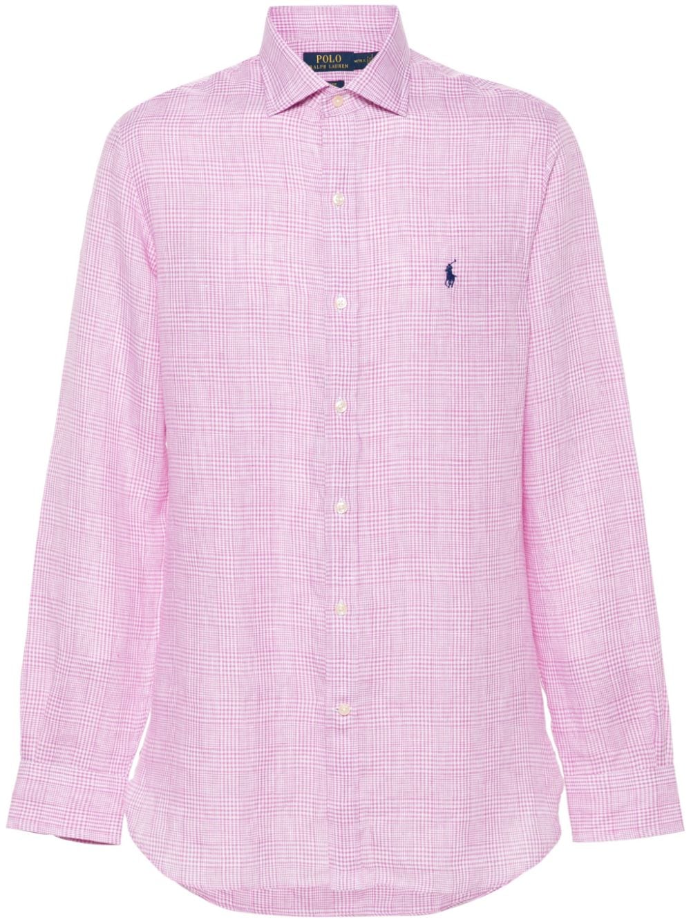 Polo Ralph Lauren Polo Pony 刺绣格纹衬衫 In Pink